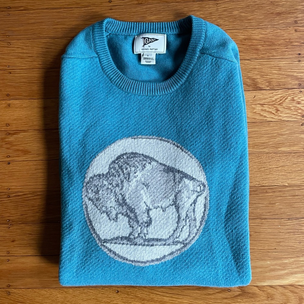 Gant X Michael Bastian buffalo intarsia sweater